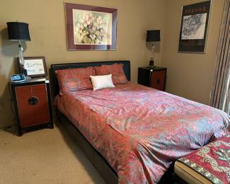Queen Size Leather Headboard,Footboard and rails
Vintage Nightstands
Bed bench