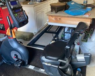 Low profile exercise bike
