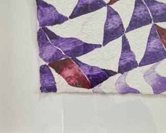 "Harlequin Shroud," Signed by Artist Susan Michod. Photo 2 of 3.