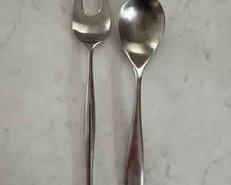 Lauffer 18/8 Stainless Serving Fork & Spoon.