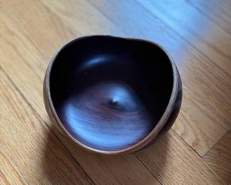 Mid-Century Carved Wood Bowl. Photo 2 of 2.