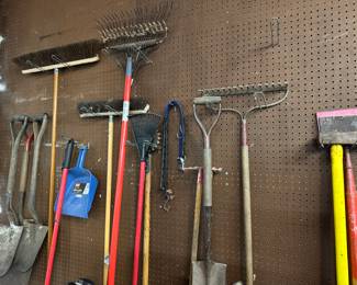 Garden Equipment & Brooms.