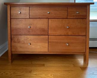 Room & Board Modern 7-Drawer Cherry Chest of Drawers. Measures 48" x 19" x 34" H. Photo 1 of 3.