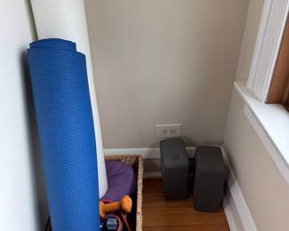 Yoga Gear & Free Weights.