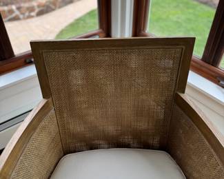 Pair of Cane Frame Crate & Barrel Club Chairs. Each Measures 30" x 30." Photo 2 of 4.