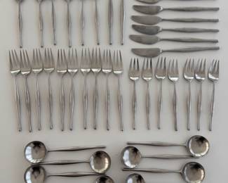 46-Piece Lauffer 18/8 Stainless Flatware Set. Photo 1 of 2.