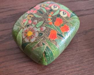 Lacquered Wood Box.