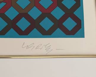 Okta Sarga Serigraph, Signed & Numbered by Artist, Victor Vasarely. Photo 2 of 3.