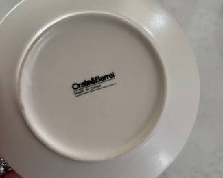 Set of 6 Crate & Barrel Mai Blue Crisscross Salad Plates. Photo 3 of 3.