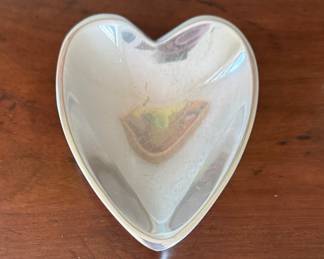 Nambe Heart-Shape Trinket Dish. Photo 1 of 2.