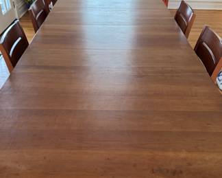 Sawbridge Studios Dining Table with 2 Self Storing Leaves. Measures 42" W x 84 - 120" with Two 18" Self Storing Leaves. Photo 3 of 3.