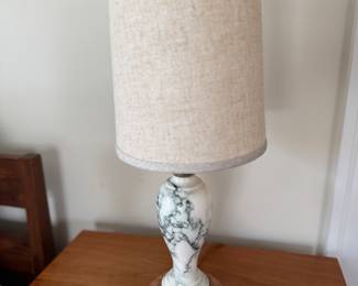 Marble Table Lamp. Measures 20" H. Photo 1 of 2.