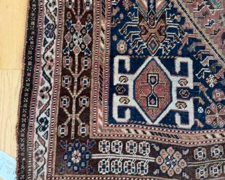 Antique Shiraz Rug. Measures 5'2" x 8'2". Photo 2 of 2.