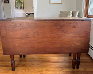 Antique Gate Leg Drop Leaf Dining Table. Measures 44" W x 16.5" D x 29" H with Two 17" Drop Leaves. Photo 1 of 3.