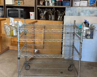 Metal Roller Storage Rack.