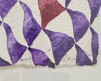 "Harlequin Shroud," Signed by Artist Susan Michod. Photo 3 of 3.