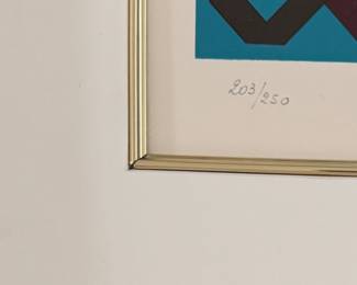 Okta Sarga Serigraph, Signed & Numbered by Artist, Victor Vasarely. Photo 3 of 3.
