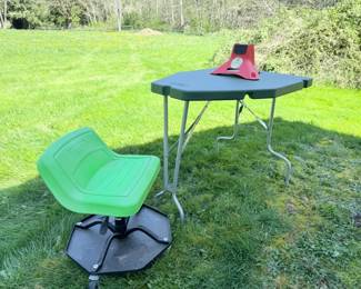 21 CaseGaroFoldingPlasticShootingTableIconAdjustableSeat