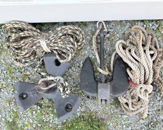 144 2SeparateBoatAnchorswithRope