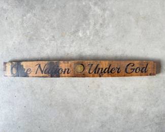 132 OneNationUnderGodWhiskeyBarrelDecor