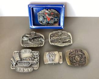 US Military Service Belt Buckles