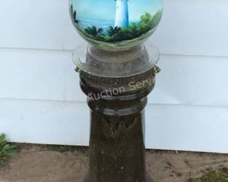 Hand painted gazing ball
