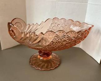 Depression glass compote