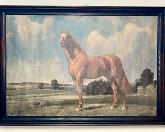 Large Vintage Cardboard Print Art