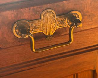 Detail pic, original Brass hardware
- *Antique Granite top chest with original Brass hardware. Anchor engraving