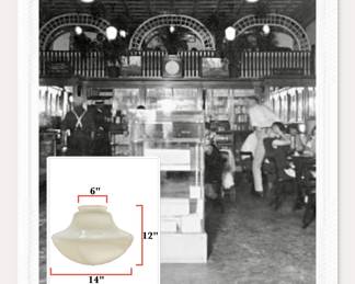 Detail pic and most probable provenance based on family history. 
(4) Large Milk Glass Globes circa 1920s. 