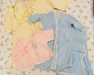 Antique 1920-1930s Baby Clothing...
- Flannel Baby Sweetpea sets, Blanket