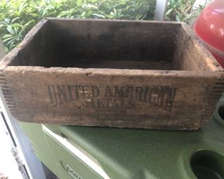 United American Metal wood box