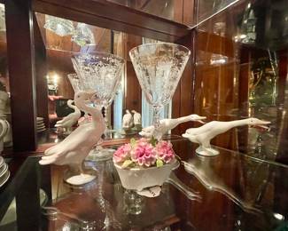 Lladro 3 Geese
Aynsley Carnation figurine
Cambridge Wine Glasses