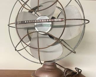 Vintage Westinghouse Fan with original Bakelite plug, tested and works.