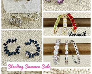 STERLING SUMMER SALE on Select jewelry pieces as shown in the above images.
Earrings • Necklaces • Rings • Pendants