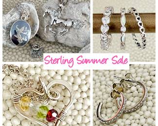 STERLING SUMMER SALE on Select jewelry pieces as shown in the above images.
Earrings • Necklaces • Rings • Pendants