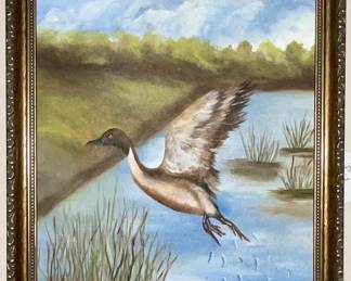 Original Painting signed Louise Graham
Mallard in Flight