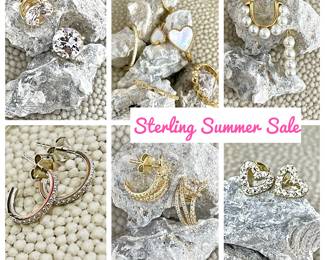STERLING SUMMER SALE on Select jewelry pieces as shown in the above images.
Earrings • Necklaces • Rings • Pendants