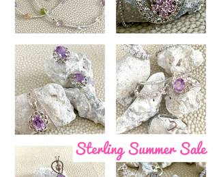 STERLING SUMMER SALE on Select jewelry pieces as shown in the above images.
Earrings • Necklaces • Rings • Pendants