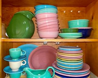 - Vintage Fiesta ware pieces 