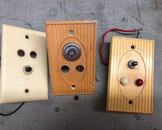 Vintage electric wall switches switches, Bakelite. Would also come from historic downtown Lakeland buildings.