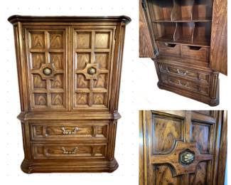 - *1970s Vintage Drexel Heritage Maracay Armoire