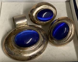 Sterling Pendant and Earrings
