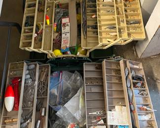 Tackle Boxes with Fishing Gear