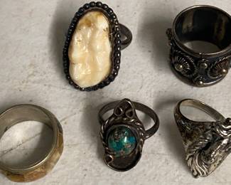 Silver and Assorted Rings