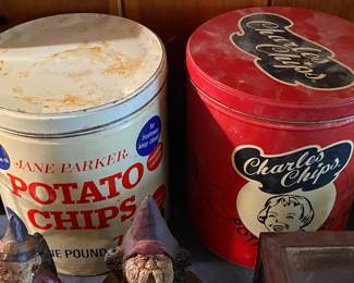Vintage Potato Chip Cans