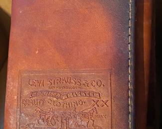 Vintage Orange Tab Levis Leather Wallet