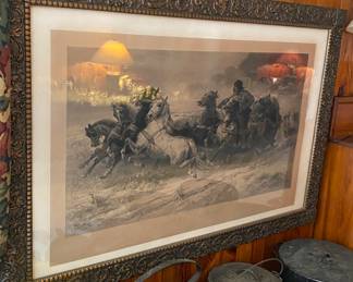 Antique Print Entitled "Imperial Courier" by Adolf Schreyer