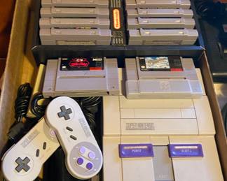 Super Nintendo System with Games