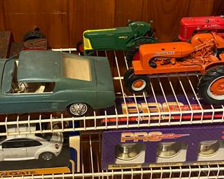 Diecast Tractors and Vintage Mustang (As Is)